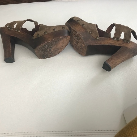 Kors Michael Kors Suede wood heel sandals 8.5 - Picture 5 of 8